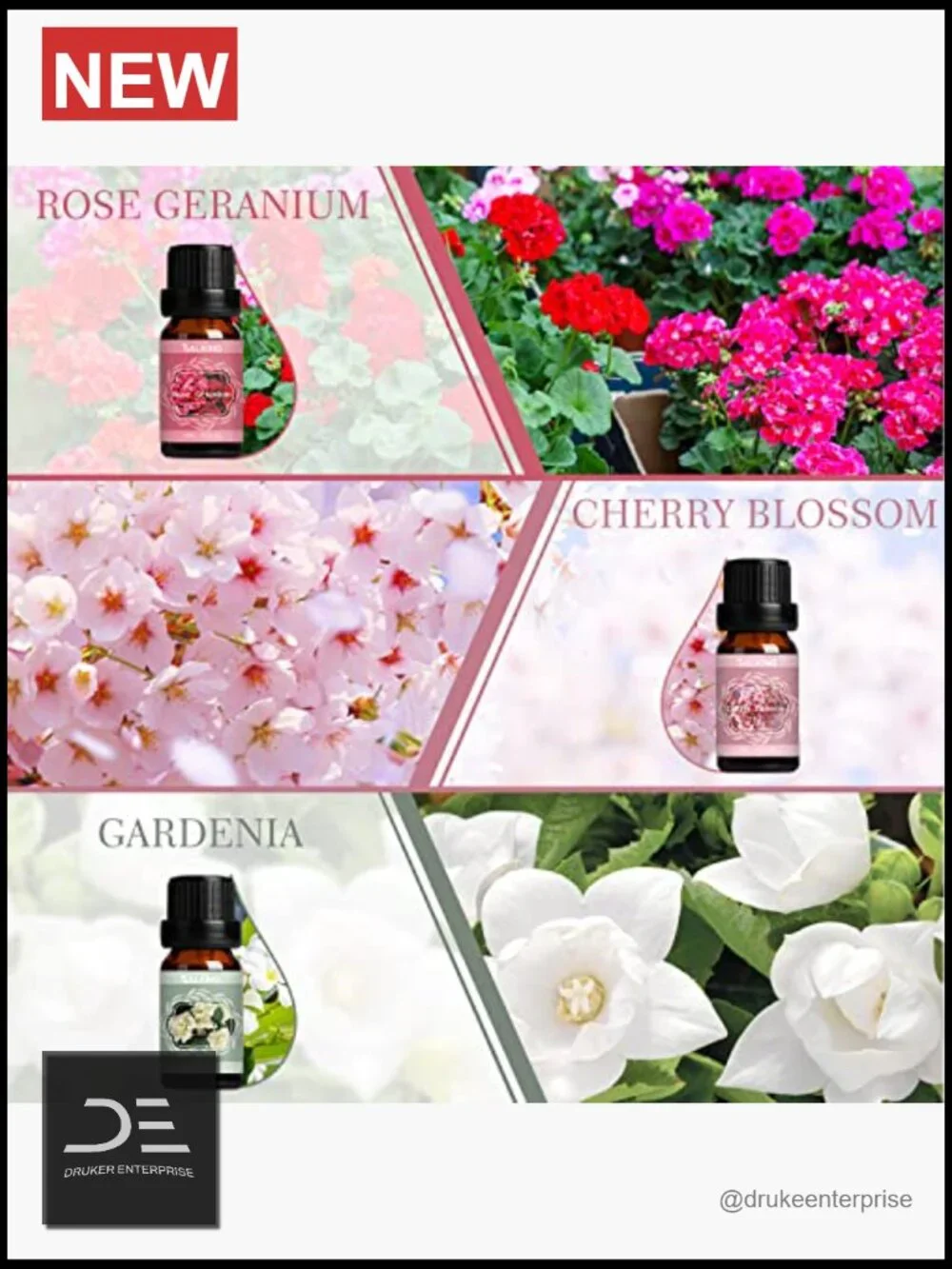 Premium Fragrance Oil Set for Diffuser, Soap & Candle Making - 6 Scents